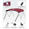 image:imageKEMIMOTO Bimini Top for Boat Bimini Tops Cover 600D Marine Grade Canvas Boat Canopy with 6ft Length 54 in  96 in Width 46 in Height Includes Mounting Hardware Straps Rear Support PolesBurgundy