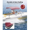 image:imageKEMIMOTO Bimini Top for Boat Bimini Tops Cover 600D Marine Grade Canvas Boat Canopy with 6ft Length 54 in  96 in Width 46 in Height Includes Mounting Hardware Straps Rear Support PolesBurgundy