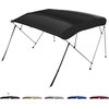 image:imageKEMIMOTO Bimini Top for Boat Bimini Tops Cover 600D Marine Grade Canvas Boat Canopy with 6ft Length 54 in  96 in Width 46 in Height Includes Mounting Hardware Straps Rear Support PolesBlack