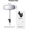 image:imageKEMIMOTO Pontoon Boat Mirror Rear View with Telescoping Pole 105 x 4 Extra Large 360 Adjustable Marine Mirror for Pontoon Rail or Bimini Top Ski Boats Water Skiing Pontoon Boat Accessories