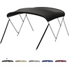 image:imageKEMIMOTO Bimini Top for Boat Bimini Tops Cover 600D Marine Grade Canvas Boat Canopy with 6ft Length 54 in  96 in Width 46 in Height Includes Mounting Hardware Straps Rear Support PolesBlack