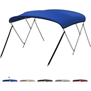 image:imageKEMIMOTO Bimini Top for Boat Bimini Tops Cover 600D Marine Grade Canvas Boat Canopy with 6ft Length 54 in  96 in Width 46 in Height Includes Mounting Hardware Straps Rear Support PolesBlue