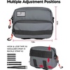 image:imageKEMIMOTO Motorcycle Handlebar Bag Universal Motorcycle Tool Bag Bicycle Bar Bag Front Fork Storage Accessory Sissy Bar Bag Compatible with Cruiser Softail Dyna Sportsters Grey Carbon FabricGrey Carbon Fabric
