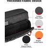 image:imageKEMIMOTO Motorcycle Handlebar Bag Universal Motorcycle Tool Bag Bicycle Bar Bag Front Fork Storage Accessory Sissy Bar Bag Compatible with Cruiser Softail Dyna Sportsters Grey Carbon FabricBlack Carbon Fabric