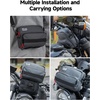 image:imageKEMIMOTO Motorcycle Handlebar Bag Universal Motorcycle Tool Bag Bicycle Bar Bag Front Fork Storage Accessory Sissy Bar Bag Compatible with Cruiser Softail Dyna Sportsters Grey Carbon FabricGrey Carbon Fabric