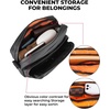 image:imageKEMIMOTO Motorcycle Handlebar Bag Universal Motorcycle Tool Bag Bicycle Bar Bag Front Fork Storage Accessory Sissy Bar Bag Compatible with Cruiser Softail Dyna Sportsters Grey Carbon FabricBlack Carbon Fabric