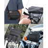 image:imageKEMIMOTO Motorcycle Handlebar Bag Universal Motorcycle Tool Bag Bicycle Bar Bag Front Fork Storage Accessory Sissy Bar Bag Compatible with Cruiser Softail Dyna Sportsters Grey Carbon FabricNylon