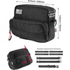 image:imageKEMIMOTO Motorcycle Handlebar Bag Universal Motorcycle Tool Bag Bicycle Bar Bag Front Fork Storage Accessory Sissy Bar Bag Compatible with Cruiser Softail Dyna Sportsters Grey Carbon FabricNylon