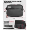 image:imageKEMIMOTO Motorcycle Handlebar Bag Universal Motorcycle Tool Bag Bicycle Bar Bag Front Fork Storage Accessory Sissy Bar Bag Compatible with Cruiser Softail Dyna Sportsters Grey Carbon FabricBlack Carbon Fabric