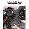image:imageKEMIMOTO Motorcycle Saddlebags Expandable 2230L 1115Lx2 with QuickRelease Brackets PU Leather Handbag Waterproof with Rain Cover Compatible with Dyna Softail Cruiser Rebel Vulcan