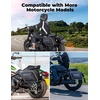image:imageKEMIMOTO Motorcycle Saddlebags Expandable 2230L 1115Lx2 with QuickRelease Brackets PU Leather Handbag Waterproof with Rain Cover Compatible with Dyna Softail Cruiser Rebel Vulcan
