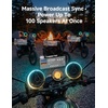 image:imageKEMIMOTO Motorcycle Speakers Handlebar Mount BluetoothCompatible IP66 Waterproof Motorcycle Tower Audio System with RGB Lights for Highway Riding