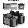 image:imageKEMIMOTO PVC Waterproof Motorcycle Saddlebags 50L25Lx2 Adventure Dual Sport Bike Luggage Bag Detachable Saddle Bags Side Bags for Dirtbike Motorbike Travel Motorcycle Panniers Bags BlackGrey