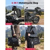 image:imageKEMIMOTO Waterproof Motorcycle Dry Bag  Duffle Tail Bag Soft Luggage 25L40L65L Large Capacity with 4 QuickRelease Straps Dustproof for Touring Adventure Motorcycling amp Camping BlackBlack
