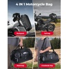 image:imageKEMIMOTO Waterproof Motorcycle Dry Bag  Duffle Tail Bag Soft Luggage 25L40L65L Large Capacity with 4 QuickRelease Straps Dustproof for Touring Adventure Motorcycling amp Camping BlackBlack