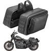 image:imageKEMIMOTO Motorcycle Saddlebags Expandable 2230L 1115Lx2 with QuickRelease Brackets PU Leather Handbag Waterproof with Rain Cover Compatible with Dyna Softail Cruiser Rebel Vulcan
