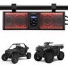 image:imageKEMIMOTO UTV Sound Bar 16 Inch ATV Speaker with RGB Lights BT V50 MarineGrade IP65 Waterproof Compatible with Polaris RZR CanAm CFMOTO Zforce Teryx Fits 175  225 Roll Cage