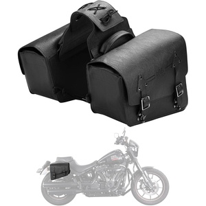 image:imageKEMIMOTO Motorcycle Saddlebags PU Leather Side Bags Compatible with Sportster 883 1200 Softail Low Rider S Cruiser Dyna Vstar Shadow Vulcan Rebel 20L20L