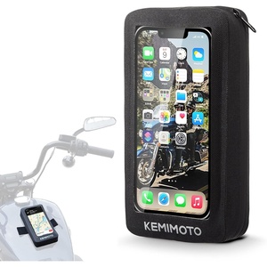 image:imageKEMIMOTO Motorcycle Waterproof Tank Bag Phone Pouch Case TPU Bag Sensitive Touch Screen Compatible for Cell Phone up to 65 Inch Black