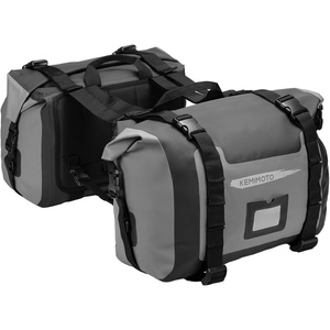 image:imageKEMIMOTO PVC Waterproof Motorcycle Saddlebags 50L25Lx2 Adventure Dual Sport Bike Luggage Bag Detachable Saddle Bags Side Bags for Dirtbike Motorbike Travel Motorcycle Panniers Bags BlackGrey