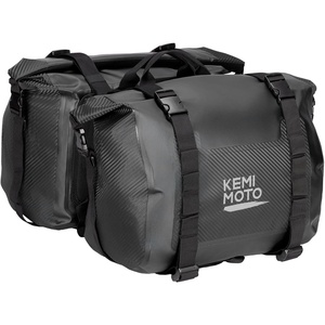 image:imageKEMIMOTO PVC Waterproof Motorcycle Saddlebags 50L25Lx2 Adventure Dual Sport Bike Luggage Bag Detachable Saddle Bags Side Bags for Dirtbike Motorbike Travel Motorcycle Panniers Bags BlackBlack