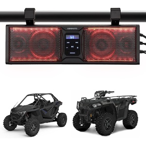 image:imageKEMIMOTO UTV Sound Bar 16 Inch ATV Speaker with RGB Lights BT V50 MarineGrade IP65 Waterproof Compatible with Polaris RZR CanAm CFMOTO Zforce Teryx Fits 175  225 Roll Cage