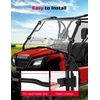 image:imageKEMIMOTO 2IN1 UTV Front Windshield with Sliding Window Compatible with 20172023 Pioneer 50020212026 Pioneer 520 DualCoated PC Material Dustproof Ventilated Windshield Fits Hard or Soft Roofs