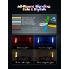 image:imageKEMIMOTO 2PCS Fat Whip Lights with Warning Light LED Whip Lights for Side by Side Spiral RGB Chasing Lighted Whips Compatible with UTV ATV CanAm X3 Polaris RZR Offroad Boating Remote amp APP Control