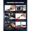 image:imageKEMIMOTO 2PCS Fat Whip Lights with Warning Light LED Whip Lights for Side by Side Spiral RGB Chasing Lighted Whips Compatible with UTV ATV CanAm X3 Polaris RZR Offroad Boating Remote amp APP Control