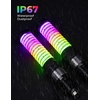 image:imageKEMIMOTO 2pc 1ft COB Fat Whip Lights for Side by Side Turning Signal Function Compatible with Polaris RZR CanAm Maverick X3 LED Whip Lights for UTV ATV Buggy Boat Offroad