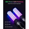 image:imageKEMIMOTO 2pc 1ft COB Fat Whip Lights for Side by Side Turning Signal Function Compatible with Polaris RZR CanAm Maverick X3 LED Whip Lights for UTV ATV Buggy Boat Offroad
