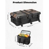 image:imageKEMIMOTO 80L ATV Cargo Storage Bag with 13L Additional Cooler and Adjustable Divider WaterResistant Zipperless Rack Bag Compatible with Polaris Sportsman CanAm Kawasaki Brute Force Arctic Cat