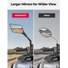 image:imageKEMIMOTO ATV Mirrors 8MM 10MM Foldable Motorcycle Mirrors with 78 Handlebar Mounts Clear Vision Fit ATV Motorcycle Scooter Bike Compatible with Polaris Sportsman Outlander Raptor