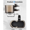 image:imageKEMIMOTO Desk Cup Holder with Headphone Hanger 2 in 1 Caddy Organizer for Office Table Lawn Chair Golf Cart Pontoon Boat Fit for Most 1832 oz Bottles 1Brown