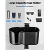 image:imageKEMIMOTO Desk Cup Holder with Headphone Hanger 2 in 1 Caddy Organizer for Office Table Lawn Chair Golf Cart Pontoon Boat Fit for Most 1832 oz Bottles 1Black