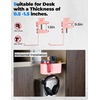 image:imageKEMIMOTO Desk Cup Holder with Headphone Hanger 2 in 1 Caddy Organizer for Office Table Lawn Chair Golf Cart Pontoon Boat Fit for Most 1832 oz Bottles 1Pink