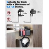 image:imageKEMIMOTO Desk Cup Holder with Headphone Hanger 2 in 1 Caddy Organizer for Office Table Lawn Chair Golf Cart Pontoon Boat Fit for Most 1832 oz Bottles 1Black