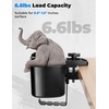 image:imageKEMIMOTO Desk Cup Holder with Headphone Hanger 2 in 1 Caddy Organizer for Office Table Lawn Chair Golf Cart Pontoon Boat Fit for Most 1832 oz Bottles 1Black