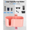 image:imageKEMIMOTO Desk Cup Holder with Headphone Hanger 2 in 1 Caddy Organizer for Office Table Lawn Chair Golf Cart Pontoon Boat Fit for Most 1832 oz Bottles 1Pink