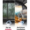 image:imageKEMIMOTO Extra Large ATV Cab Enclosure 3in1 Adjustable AllWeather Heavy Duty ATV Canopy Cover with Full Visibility Universal Compatible with Polaris CanAm Kawasaki Arctic Cat CFMOTO