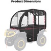 image:imageKEMIMOTO Extra Large ATV Cab Enclosure 3in1 Adjustable AllWeather Heavy Duty ATV Canopy Cover with Full Visibility Universal Compatible with Polaris CanAm Kawasaki Arctic Cat CFMOTO