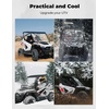 image:imageKEMIMOTO FlipUp Folding Windshield Compatible with Polaris RZR 200 20222026 Upgraded FlipUp Ventilated 14 Scratch Resistant Clear Window UV Protection amp HeavyDuty Replace 2884570 Accessories