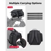 image:imageKEMIMOTO Motorcycle Hard Shell Tail Bag Rear Seat Bag EVA Waterproof 2335L Expandable Motorcycle Helmet Backpack Luggage Storage Bag Black