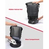 image:imageKEMIMOTO Motorcycle Sissy Bar Backrest Bag Upgraded Version 37L Expandable Capacity PU Leather Motorcycle Tail Bag with Rain Cover Luggage with Helmet Net amp Shoulder Strap Black