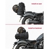 image:imageKEMIMOTO Motorcycle Sissy Bar Backrest Bag Upgraded Version 37L Expandable Capacity PU Leather Motorcycle Tail Bag with Rain Cover Luggage with Helmet Net amp Shoulder Strap Black