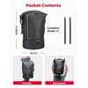 image:imageKEMIMOTO Motorcycle Sissy Bar Backrest Bag Upgraded Version 37L Expandable Capacity PU Leather Motorcycle Tail Bag with Rain Cover Luggage with Helmet Net amp Shoulder Strap Black