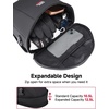 image:imageKEMIMOTO Motorcycle Tail Bag 125L Waterproof Expandable Saddle Bag  Multifunctional Storage for Motorbike Rear Seat Tank amp Outdoor Sports Motorbike Accessories Black with Detachable Shoulder Strap