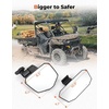 image:imageKEMIMOTO Rear View Mirror and Side Mirror Convex Wide View Break Away 360 Adjustable Compatible with CanAm Defender amp Defender Max