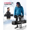 image:imageKEMIMOTO Ski Bag 360 Fully Padded Ski Bag Fit Skis Up to 7874 inches 200cm Waterresistant and Durable Perfect for Road Trips and Air Travel TransportWhite