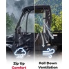 image:imageKEMIMOTO Soft Cab Enclosure Laminated Fabric TearResistant UTV Parts Compatible with Hisun Sector 400Coleman UT400Massimo MSU400 Side Window Accessories Water amp Windproof Fit for Side Mirrors